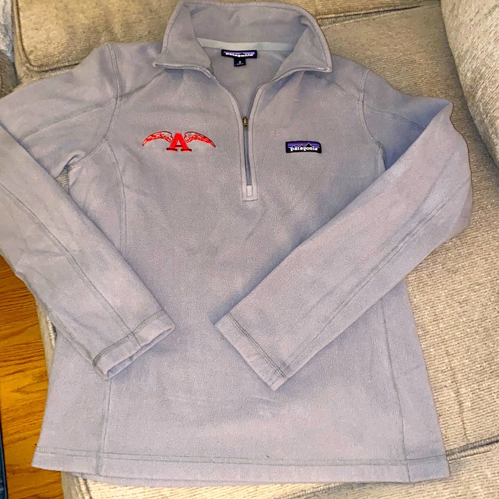 GRAY PATAGONIA HALF ZIP FLEECE WITH A REDWINGS